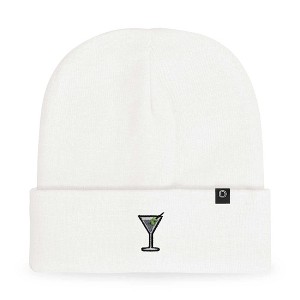 Dalix Martini Embroidered Beanie Food Warm Winter Knit Hat Women - 1 of 4