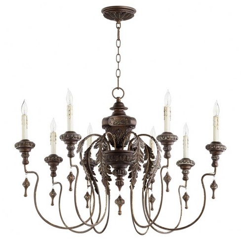 Quorum Lighting Salento 8-Light Chandelier, 8 Bulbs, Vintage Copper, 38 Width, 24 Height - image 1 of 1