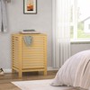 Aheaplus Bamboo 2-Section Laundry Hamper, 120L Large Laundry Basket with Lid and Removable Liner Bag - 2 of 4