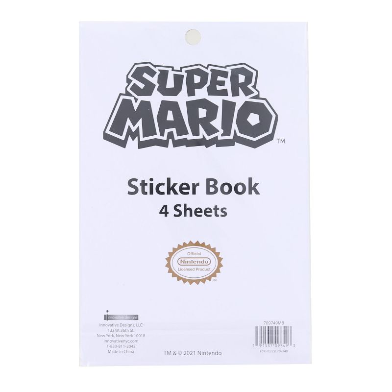 Innovative Designs Super Mario Sticker Book  | 4 Sheets | Over 300 Stickers, 2 of 4