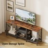 Itopfox TV Stand for 55 Inch TV, Entertainment Center with 3-Tier Open Shelves, TV Console Table for Living Room, Bedroom, Rustic Brown - 4 of 4