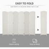 Room Divider, 6 Panel Folding Privacy Screen, 6FT Tall Portable Weave Partition Wall Divider for Bedroom - 4 of 4