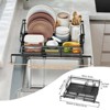 Dish Drainer, Extendable Dish Rack - Carbon Steel with Cutlery Holder & 360¡ã Rotating Spout (42-50x30.6x15.7cm) for Kitchen - 2 of 4