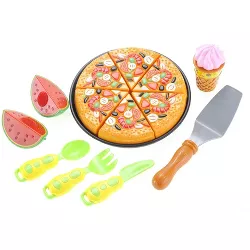 Link Worldwide Pizza Party Playset With Watermelon, Icecream And Utensils Pretend Play Toys
