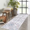 Machine Washable Rugs for Living Room Non-Slip Vintage Floral Print Distressed Throw Area Rugs for Bedroom Stain Resistant Low Pile No Shed Rug - 3 of 4