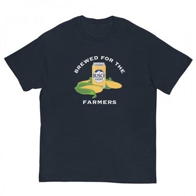Mens Busch Light Brewed For The Farmers Corn Can T-Shirt