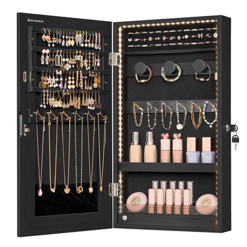 Mics Mirror Jewelry Cabinet Armoire