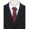 INSPIRE CHIC Men's Stripe Self-Tied Skinny Silk Slim Necktie for Graduation Wedding Party Uniforms 1Pc - 4 of 4