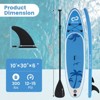 Costway Small Inflatable SUP Board, Portable Paddle Board with 5D rings Stand Up Paddle Board for Youth & Adult Blue/Turquoise/Green/Orange/Navy/Pink/Light Pink - 3 of 4
