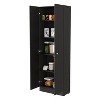 Chery Life 71" h Kitchen and Dining Cabinets, Double Door Storage Cabinet with 5 Shelves - 3 of 4