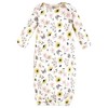 Touched by Nature Baby Girls Organic Cotton Gowns, Soft Wildflower - 4 of 4