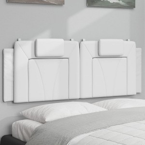vidaXL Headboard Cushion White 53.9" Faux Leather - 1 of 4