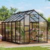 GustoWave 14x8 ft Outdoor Greenhouse, Polycarbonate Walk-in Garden Room  (4 Ventilation Windows) - 2 of 4