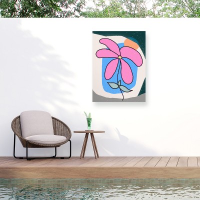 Trademark Fine Art - Aylin Demir  Pink Flower Matted Framed Art