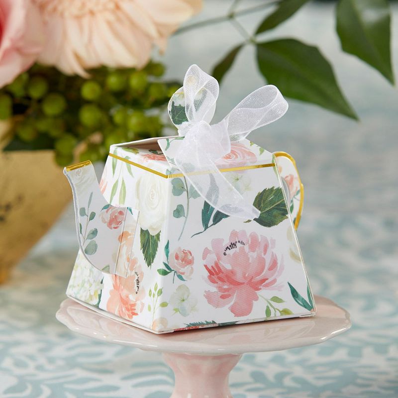 Kate Aspen Floral Teapot Favor Box (Set of 24) | 28298FL, 4 of 12