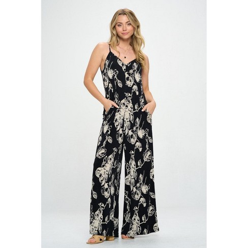 Target black floral jumpsuit on sale