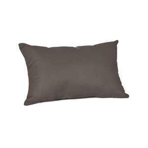 Casual Cushion Solid Sunbrella Fabric 1-Piece Indoor/Outdoor Lumbar Pillow, 19"W x 12"L - 1 of 4