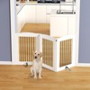 Freestanding Dog Gates,Foldable Dog Fence Indoor Puppy Gate for Stairs,Doorways,Stop Over Fence - 4 of 4