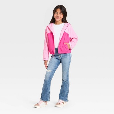 Детские куртки Cat & Jack Girls' Colorblocked Windbreaker Jacket - Cat & Jack™ Pink M — фото 3