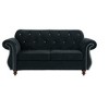 TiramisuBest Indigo Velvet Loveseat with Crystal Tufting, Silver Nailhead Trim, 2-Seater Couch with Pillows for Living Room, Formal Luxury Style - 2 of 4