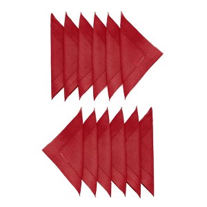 Solino Home Linen Classic Hemstitch Cocktail Napkins - 1 of 4