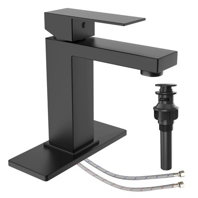 Single Handle Bathroom Faucets for 1 or 3 Hole,Bathroom Faucet Brushed Nickel Modern Waterfall Bathroom Sink Faucet