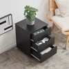 Sevobal File Cabinets Wood Vertical Filing Cabinet with 3 Drawers, Moveable File Cabinets for Under Desk Home Office, Black, 15.75"*15.75"*22.16" - 4 of 4