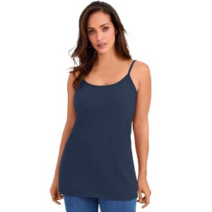 Jessica London Women's Plus Size Stretch Cotton Cami - 1 of 4