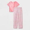 Girls' 2pc Short Sleeve Printed Pajama Set - Cat & Jack™ - 2 of 4