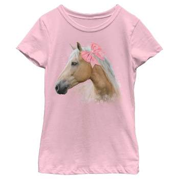 Girl's Lost Gods Floral Horse Love At First Ride T-Shirt