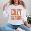 Cozy Season Block Distressed - Women's Garment Dyed Long Sleeve Graphic T-Shirt - 3 of 4