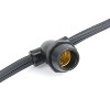Novelty Lights 25 Feet Heavy Duty Light Strings and Sets with 25 In-Line E12 Sockets, Black Wire PVC Stringer, 12" Spacing, End-To-End Connectable - 4 of 4