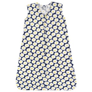 Hudson Baby Infant Girl Cotton Sleeveless Wearable Sleeping Bag, Sack, Blanket, Daisy - 1 of 1