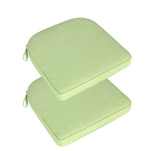 Aoodor Outdoor Dining Chair Cushions Set of 2, Waterproof Patio Furniture Seat Cushions, Outdoor Chair Pads with Ties - 1 of 4