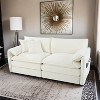 Oversized Chenille Loveseat Sofa, Oversized 2-Seater Small Cloud Couch, Modern Comfy Deep Seat Love Seat - Leovsnove - 2 of 4