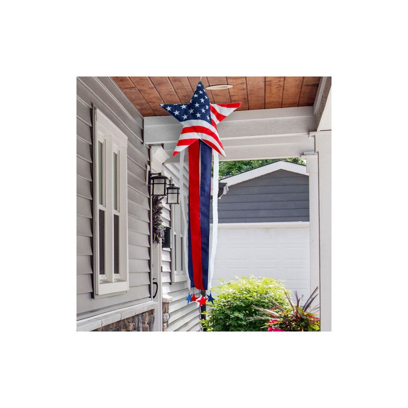 Briarwood Lane 4th of July American Star Sculpted Patriotic Windsock Wind Twister 56x6, 2 of 4