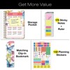 HARDCOVER 2026 Planner, 7"x9": 14 Months (Nov 2025-Dec 2026), Daily/Weekly/Monthly,  Bookmark, Pocket Folder w Sticky Notes (Watercolor Butterflies) - 2 of 4