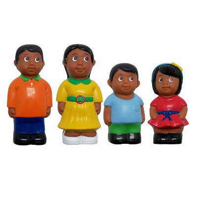 Multicultural Family Figures Set with Soft Vinyl Construction