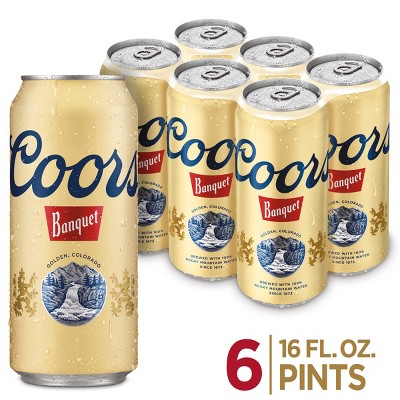 Coors Banquet Beer - 6pk/16 fl oz Cans