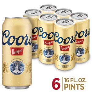 Coors Banquet Beer - 6pk/16 fl oz Cans - 1 of 4