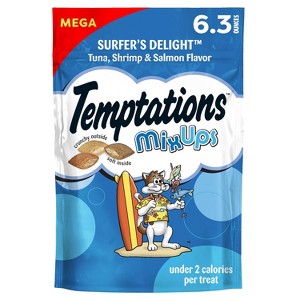 Temptations Mix Ups Surfers Delight Cat Treats with Shrimp Tuna and Salmon - 1 of 4