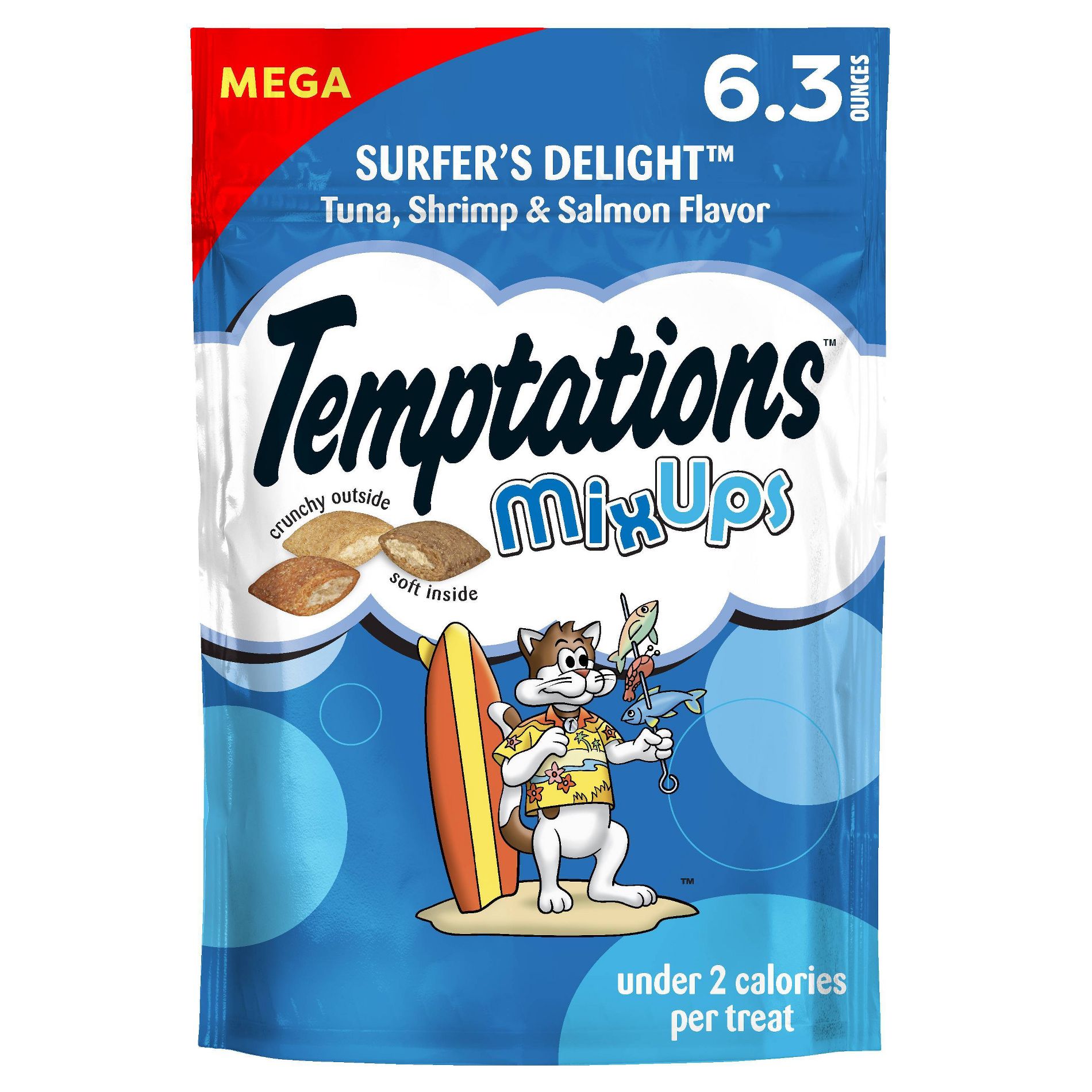 Temptations Mix Ups Surfers Delight Cat Treats with Shrimp Tuna and Salmon