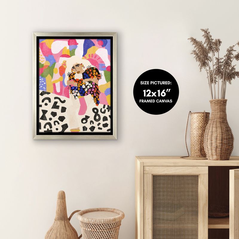 Americanflat - Abstract Girl by Alja Horvat Floating Canvas Frame - Modern Wall Art Decor, 4 of 7