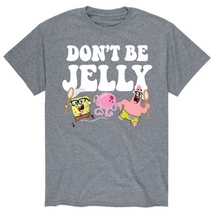Men's - SpongeBob SquarePants - Don't Be Jelly Spongebob and Patrick Short Sleeve Graphic T-Shirt - 1 of 4