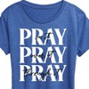 Women's - Instant Message - Pray On It, Pray Over It, Pray Through It Short Sleeve Graphic T-Shirt - 2 of 4