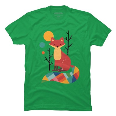 Men's Design By Humans Rainbow Fox By AndyWestface T-Shirt