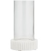 Modern Pillar Candle Holder with Glass Hurricane Cover Marble Base Elegant Tabletop Decor for Living Room Bedroom or Office - 11" White - 2 of 4