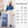 KTMBDW 2 Piece Luggage Set, 20" Carry-On Expandble Luggage Hardside Lightweight Suitcase,14" Mini Cosmetic Cases with TSA Lock & Spinner Wheels - 3 of 4