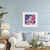 Stupell Industries Beach Chair Meetup in Pink Framed Print Under Glass - 3 of 4
