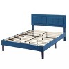 VECELO Twin/Full/Queen Size Upholstered Bed Frame Button Tufted Adjustable Headboard - 2 of 4